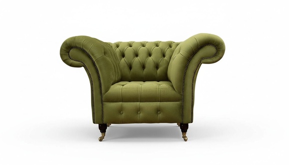 Chesterfield design armchair couch upholstery luxury textile couches single seater