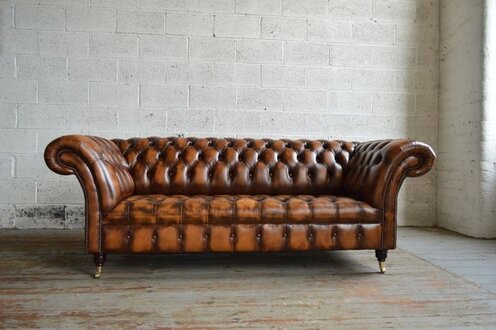 Chesterfield Design Luxury Upholstery Sofa Couch Seat Set Leather Textile New #268