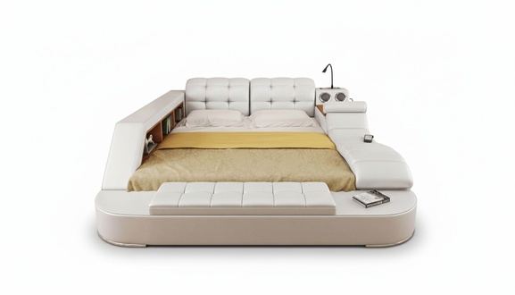Chesterfield double luxury design bed 180x200 multifunctional bed new