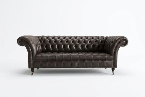 Chesterfield Fabric Sofa Leather Sofa Couch Upholstery Living Room Made to Measure