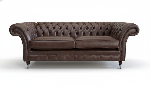 Chesterfield Faux Leather Design Upholstery Sofa Luxury Couch Classic Sofa 3 Seater