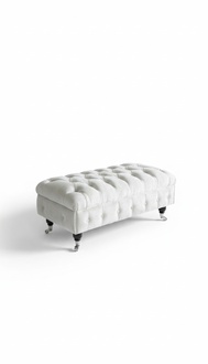 Chesterfield footstool ottoman stool classic relax armchair bench new side