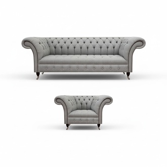 Chesterfield furniture sofa three-seater couch living room armchair luxury furnishings