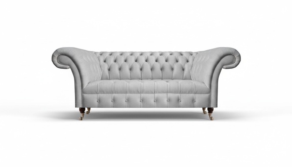 Chesterfield Gray Luxury Sofa Three-Seater Couch Upholstered Furniture Living Room