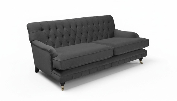 Chesterfield gray couch sofa upholstery 3 seater couches seat set sofas new