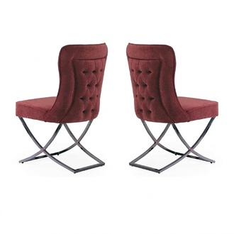 Chesterfield Hotel Set Textile Upholstery Group 2x Set Design Chair