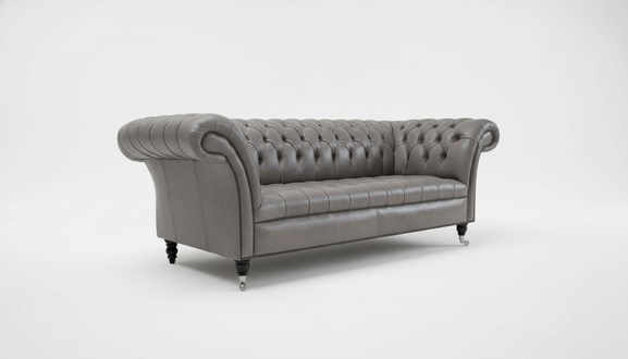 Chesterfield leather sofa sofa couch upholstery textile fabric luxury class set new