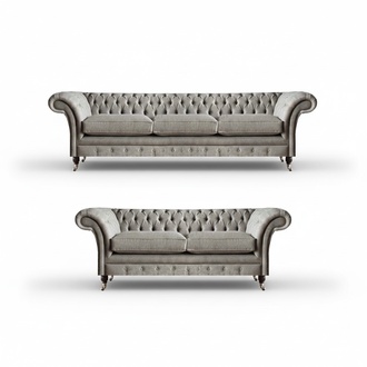 Chesterfield living room textile set designer three-seater 2-seater 2-piece