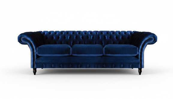 Chesterfield luxury sofa three seater living room upholstery fabric textile design new