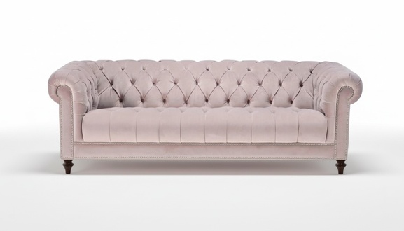 Chesterfield Old Pink New Three Seater Fabric Design Couches Upholstery Sofa Sofas