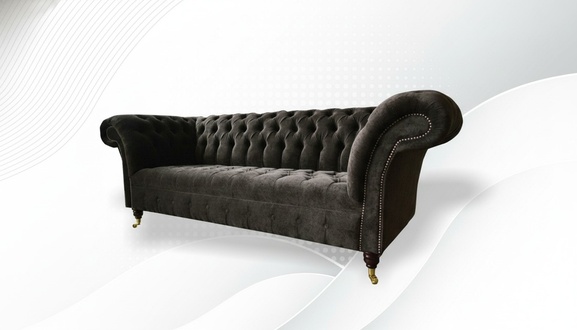 Chesterfield Original Furniture 3 Seater Couch Upholstery Sofas Couches Textile Sofa New