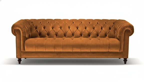 Chesterfield Original Velvet Three Seater Fabric Design Couches Upholstery Sofa Sofas