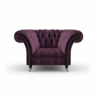 Chesterfield Lila Armchair Living Room Single Seater Designer Elegant Armchair