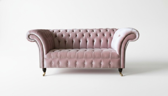 Chesterfield pink fabric living room design couches upholstery sofa sofas textile new