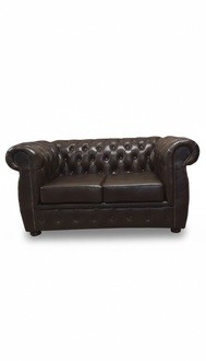 Chesterfield Sofa 2 Seat Luxury Couch Two Seater Sofas Brown Furniture Couches