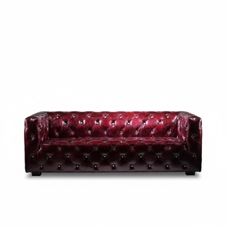 Chesterfield Sofa 3 Seater Leather Sofa Couch Upholstered Sofa Bordo Sofas Leather