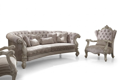 Chesterfield Sofa 4 Seater Couch Upholstery Luxury Classic Textile Sofas Baroque