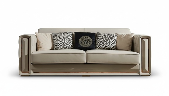 Chesterfield sofa beige leather luxury living room design couches upholstery leather sofa