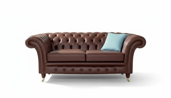 Chesterfield Sofa Couch Upholstered Sofas Classic 2-Seater Leather Textile New 2007