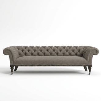 Chesterfield Sofa XXL couch upholstery fabric textile 4-seater 240 cm Length Classic Sofa