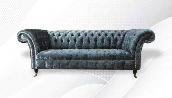 Chesterfield sofa fabric living room gray modern couches xxl sofas design furniture