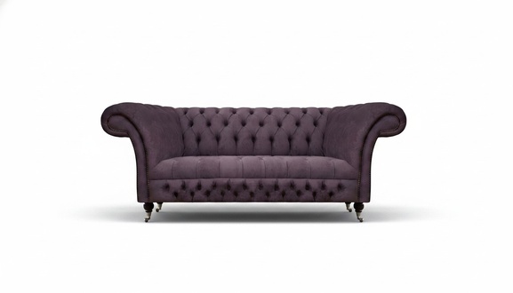 Chesterfield sofa two seater living room couch luxury upholstery fabric textile