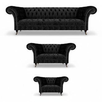 Chesterfield sofa set 3 pieces complete living room sofas couch new set