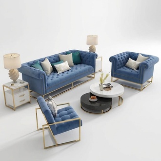 Chesterfield sofa stainless steel couch upholstery seat set 3 + 1 leather living room new