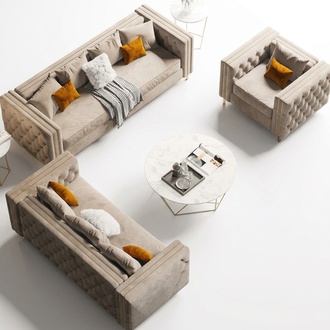 Chesterfield Sofa Set 321 Living Landscape Relax Seat Design Couch Sofas Velvet