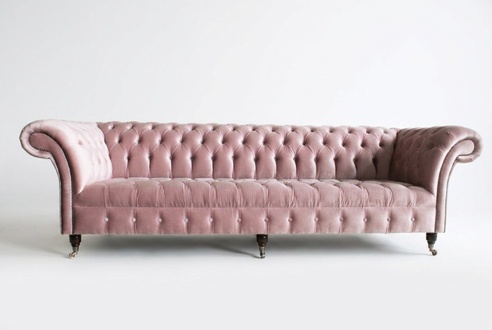 Chesterfield couch xxl big sofa couches velvet leather textile upholstery sofas new pink