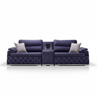 Chesterfield Sofas Couches Upholstery 4 Seater Purple Design xxl Big Sofa Couch