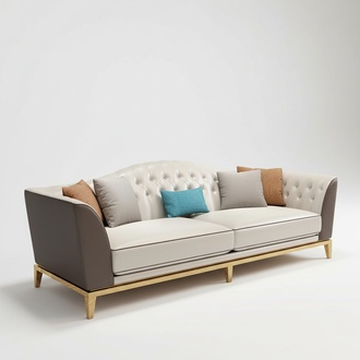 Chesterfield stainless steel leather couch upholstered set sofa living room 3+2+2 seat