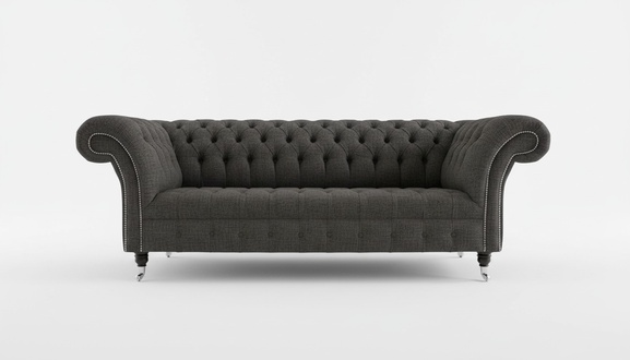 Chesterfield Textile Sofa 3 Seater Sofa Upholstery Sofas Design Luxury Fabric Sofas New
