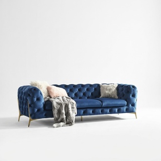 Chesterfield Textile Sofa Upholstery Seat Couch Big XXL 3 Seater Fabric Couches New