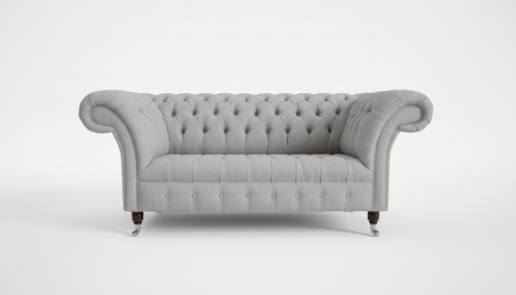 Chesterfield Textile Upholstery Sofas Design Sofa 2 Seater Sofa Luxury Fabric Sofas New