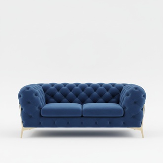 Chesterfield Two Seater 2 Seat Couch Upholstery Seat Sofa Couchen Design Italy