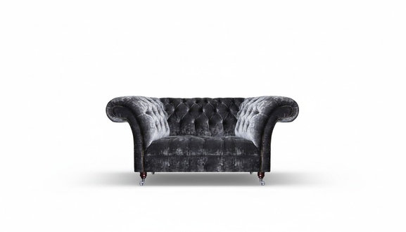 Chesterfield velvet sofa designer two-seater textile couches upholstered sofas