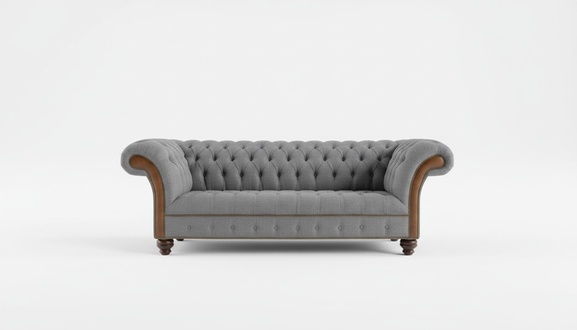Chesterfield XXL sofa couch 3 seater upholstery textile fabric couches Elegant sofas
