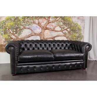 Chesterfield Couch Upholstery Sofas Classic Leather Textile Sofa 3 Seater New - 290