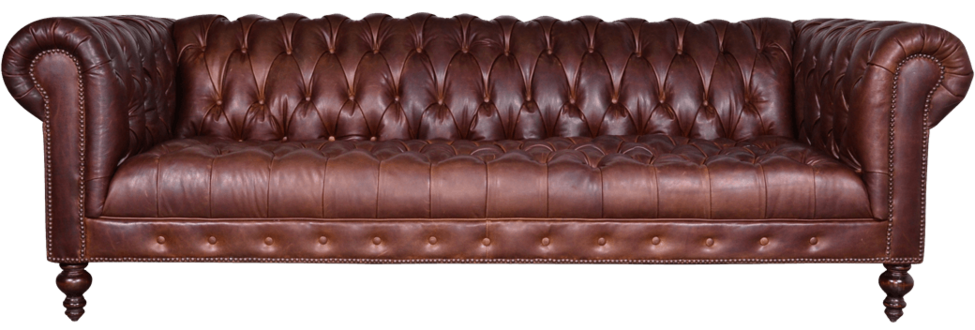 Chesterfield XXL 4-Seater Sofa Brown Classic Faux Leather Couch New Comfortable