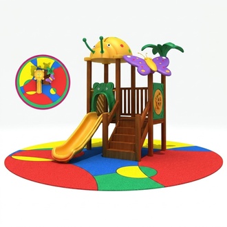 Children\'s play tower with slide Playhouse Playground Outdoor tower New