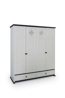 Children\'s room youth room wooden cupboard children\'s cupboard 4 doors white