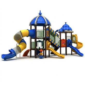 Children\'s house tower Playhouse Playground Play tower with slide Outdoor