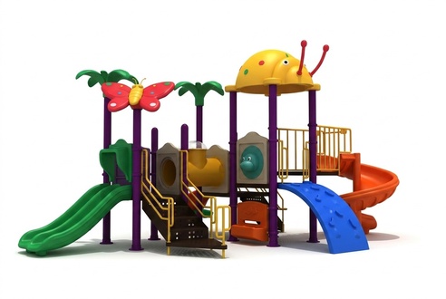 Outdoor children\'s playground with slides jungle style playground