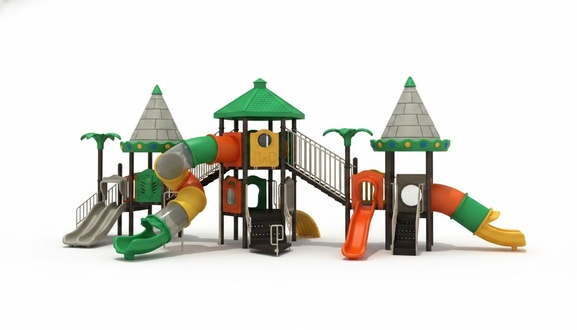 Children\'s playground with slides Children\'s entertainment Outdoor climbing tower