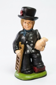 Decorative sculpture designed as chimney sweep with a pigliet 76cm