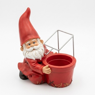 Flower pot designed as christmas santa claus decorative figure 42cm