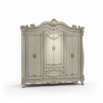 Classic antique style wardrobe cabinet wood wardrobe bedroom baroque