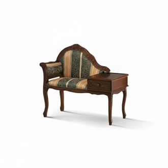 Classic Bench Brown Bench Luxury Seating Fabric Textile New Seat