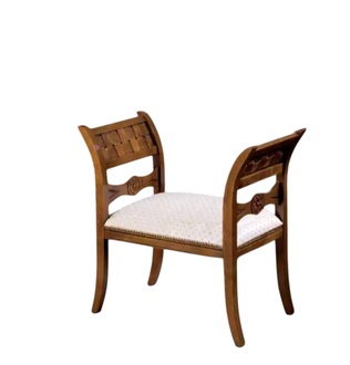 Classic Bench Living Room Seating Luxury Stool Upholstery Textile Fabric